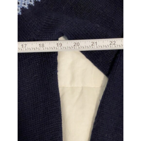 Paul Mage Sweater Womens Large Blue Fair Isle Wool Made in Denmark Vintage - Picture 7 of 11